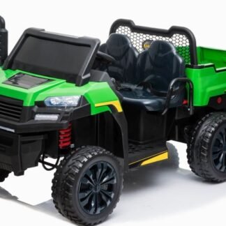 CAMIÓN AGRICOLA Batería para niños, Verde-Negro 24V, 4 MOTORES - INDA255-LEG6950376